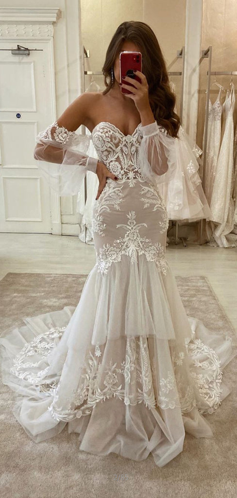 lace mermaid wedding dresses